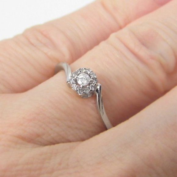 10KW Gold Diamond HALO Ring 6 - Picture 5 of 9